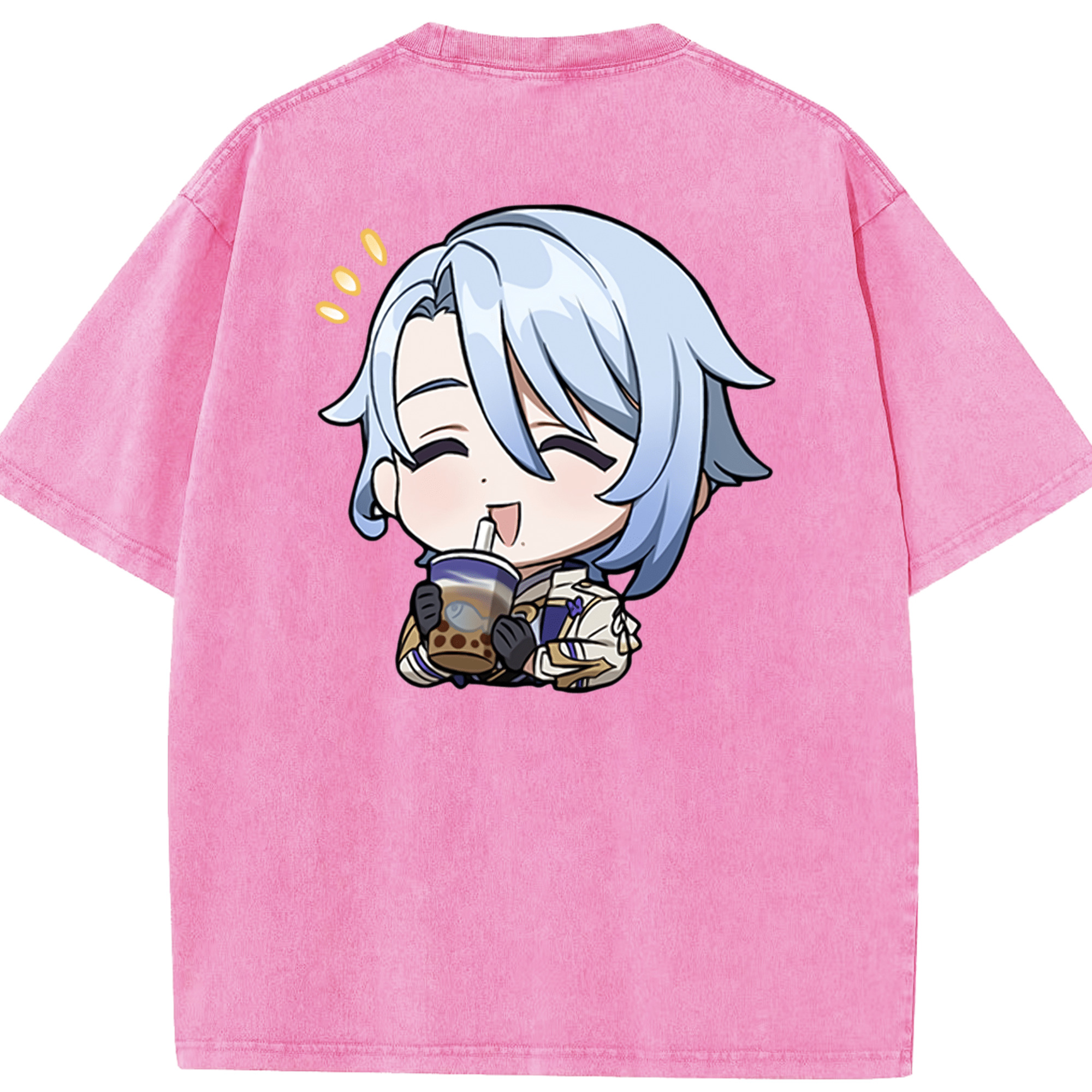 げんし神 神里綾人 かみさとあやと genshin Kamisato Ayato 綿100% ヴィンテージ風 半袖Tシャツ（背面プリント）